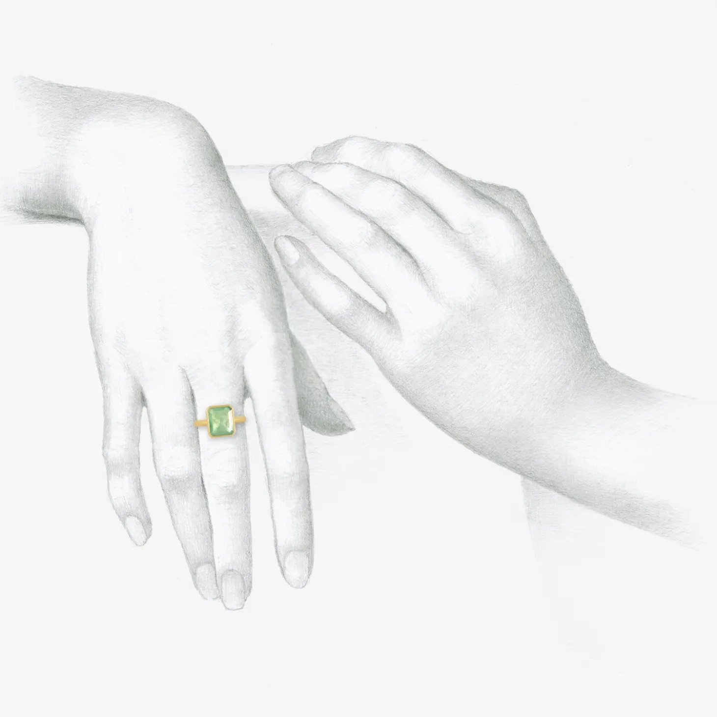 18k & emerald-cut zambian emerald ring, 4.68ct