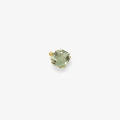 22k & faceted green amethyst pendant