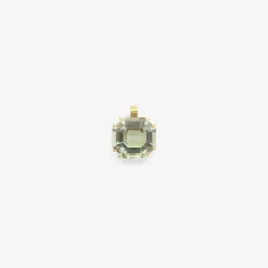 22k & faceted green amethyst pendant