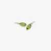 18k & faceted marquis-shaped peridot earrings