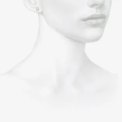 18k & faceted moonstone cube studs, 1.31ct