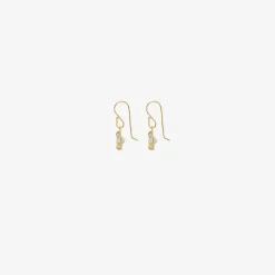 18k & faceted oval aquamarine mini gem earrings