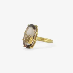 18k & faceted oval mauve scapolite ring
