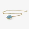 18k & faceted pear-shaped aquamarine pendant, 14.97ct