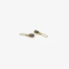 18k & faceted salt and pepper diamond earrings, .75ct