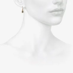 18k & faceted salt and pepper diamond earrings, .75ct