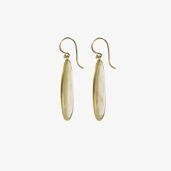 18k & faceted wing shaped rutilated quartz earrings