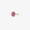 18k & fine oval ruby cabochon ring, 3.36ct