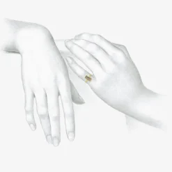 18k & flat rectangular grey lacy diamond ring, 2.5ct