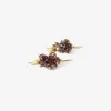 10k & garnet bug cluster earrings