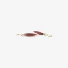 14k & garnet hand-cut large rice