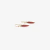 14k & garnet hand-cut small rice
