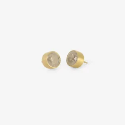 18k & giant grey diamond studs, 7.46ct