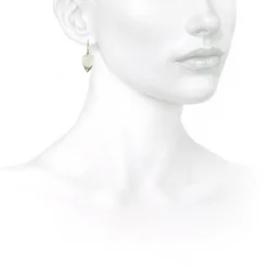 14k & green amethyst acorns