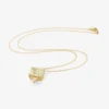 14k & green beryl story pendant necklace with rose-cut diamond, .10ct