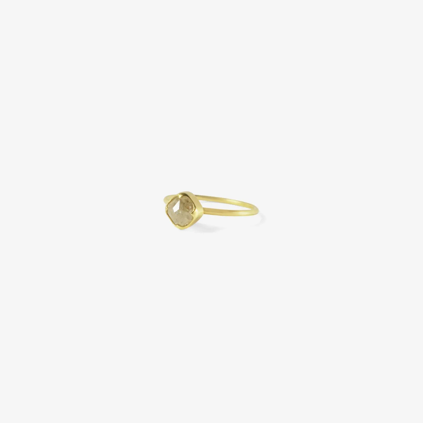 18k & green diamond ring 1.08 ct