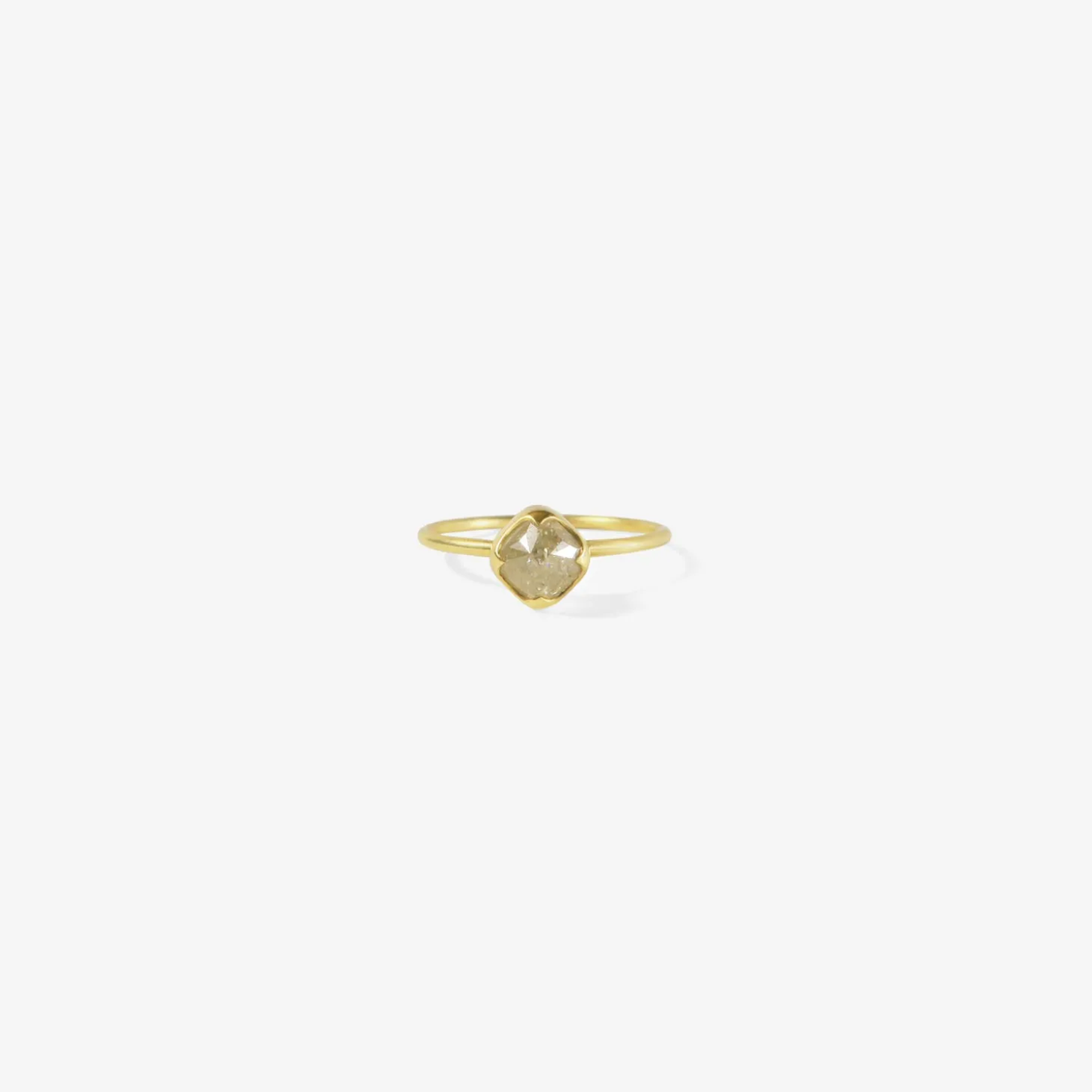 18k & green diamond ring 1.08 ct
