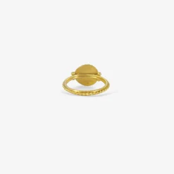 22k & green sapphire chorda ring