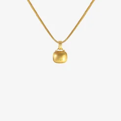 22k & green tourmaline capsa pillow pendant