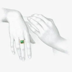 22k & green tourmaline capsa ring