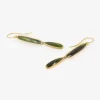 22k & green tourmaline double drop earrings, 8.16ct