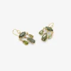 18k & green tourmaline girandole earrings