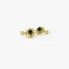 22k & green tourmaline large granulated bell earrings