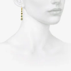 22k & green/blue tourmaline bubble drops, 9.50ct