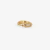 14k & grey baguette diamond empire ring, .71ct