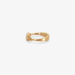 14k & grey baguette diamond empire ring, .71ct