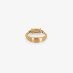 14k & grey baguette diamond empire ring, .71ct