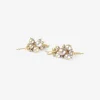 10k & grey pearl bug cluster earrings