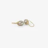 14k & grey pearl eggplant earrings