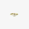 18k & grey tear-drop diamond ring, 1.33ct