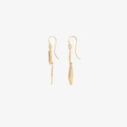 22k & harlequin green tourmaline klimt double drop earrings, 6.48ct