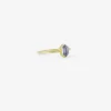 18k & hexagonal blue sapphire ring, .5ct