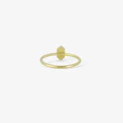 18k & hexagonal blue sapphire ring, .5ct