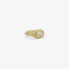 18k & horizontal oval full-cut diamond cast ring, 1.5ct