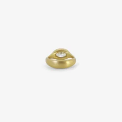 18k & horizontal oval full-cut diamond cast ring, 1.5ct
