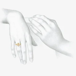 18k & icy brilliant-cut diamond prong set ring, 3.29ct
