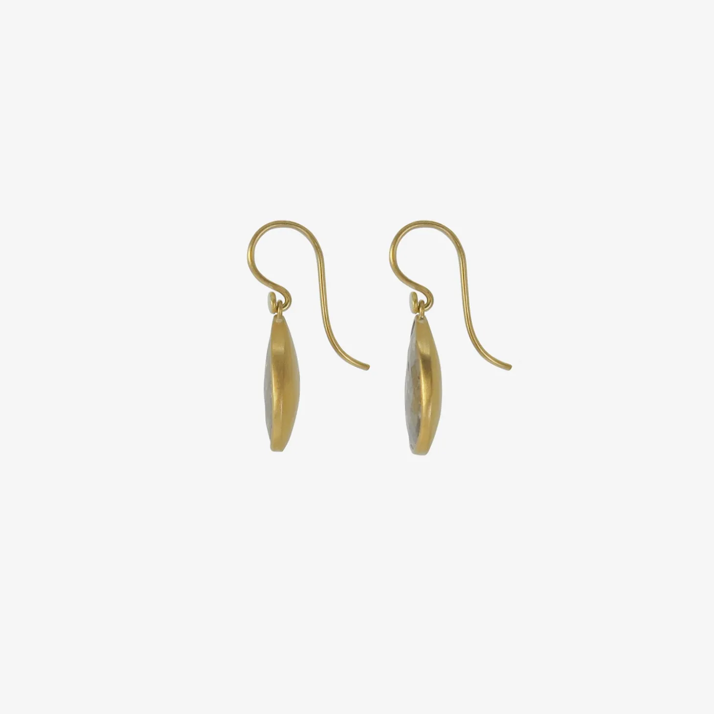 18k & icy grey pear-shaped diamond earrings, 4.72ct