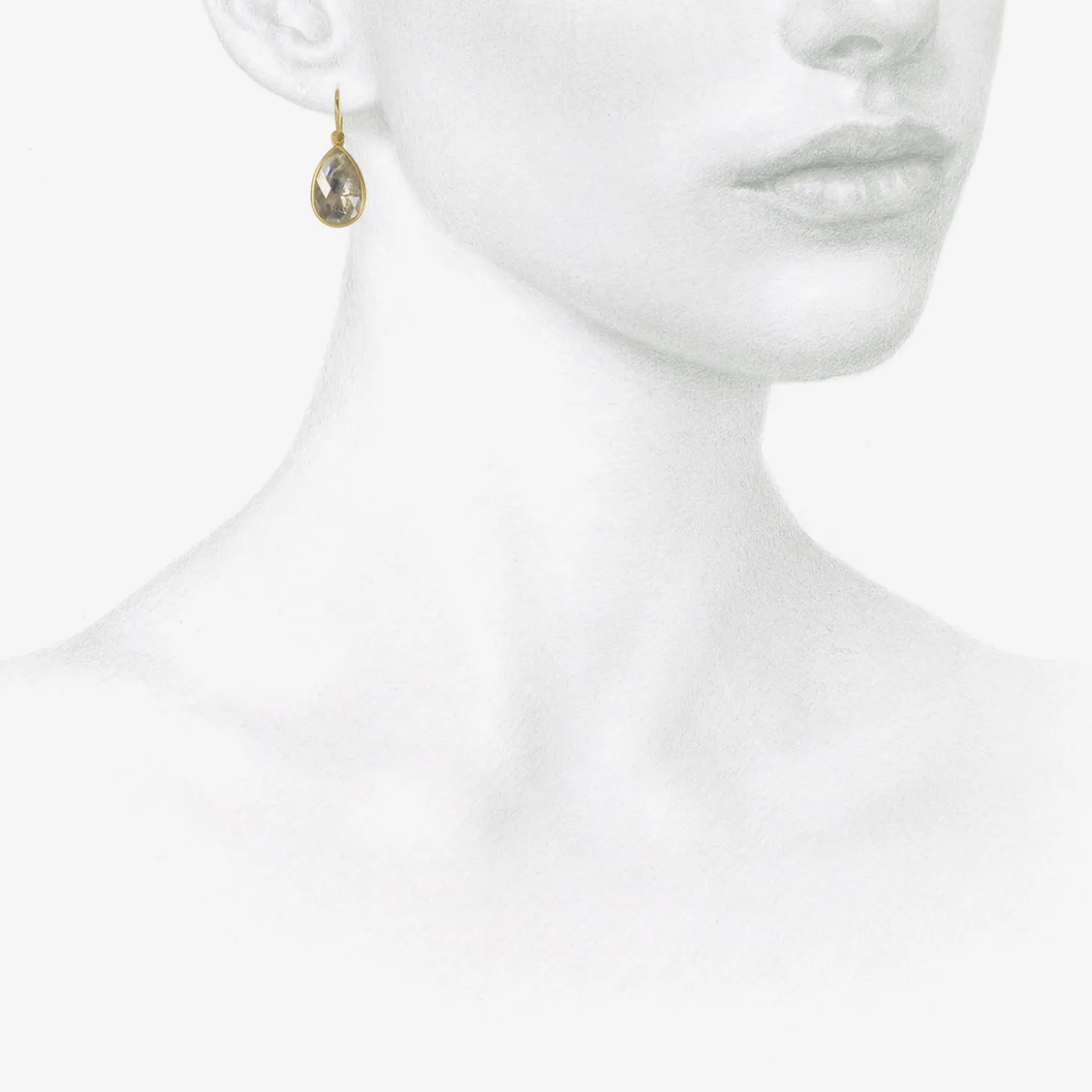 18k & icy grey pear-shaped diamond earrings, 4.72ct