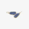 18k & iolite sequin pebble drop earrings, 4.45ct