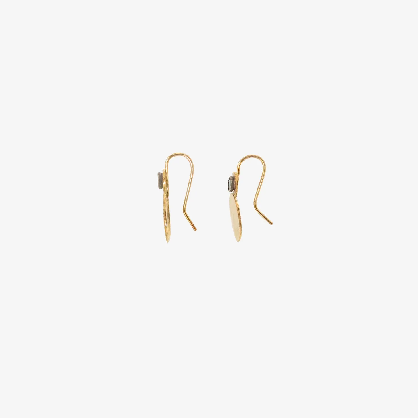 24k & 18k double squash earrings with opals