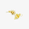 22k & 18k 4-tiered squat neo-geo earrings