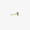18k & kite shaped blue sapphire ring