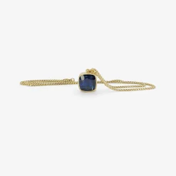18k & kyanite cushion pendant