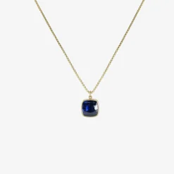 18k & kyanite cushion pendant