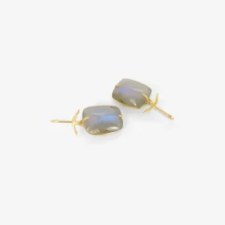 18k & labradorite pillow earrings