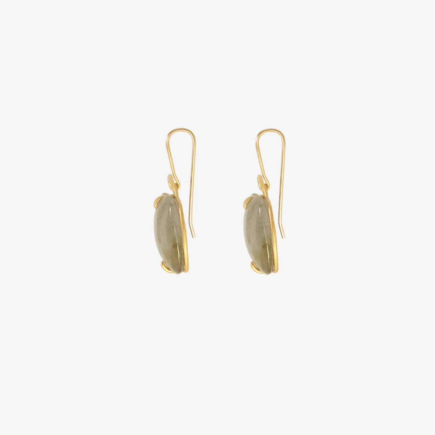 18k & labradorite pillow earrings
